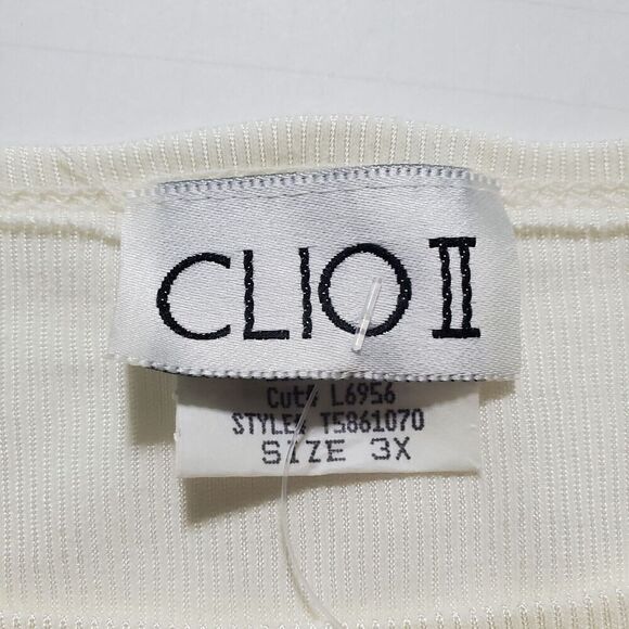 VTG CLIO II 90's Embroidered Floral Top Size 3X Plus Womens Deadstock NWT - Picture 8 of 10